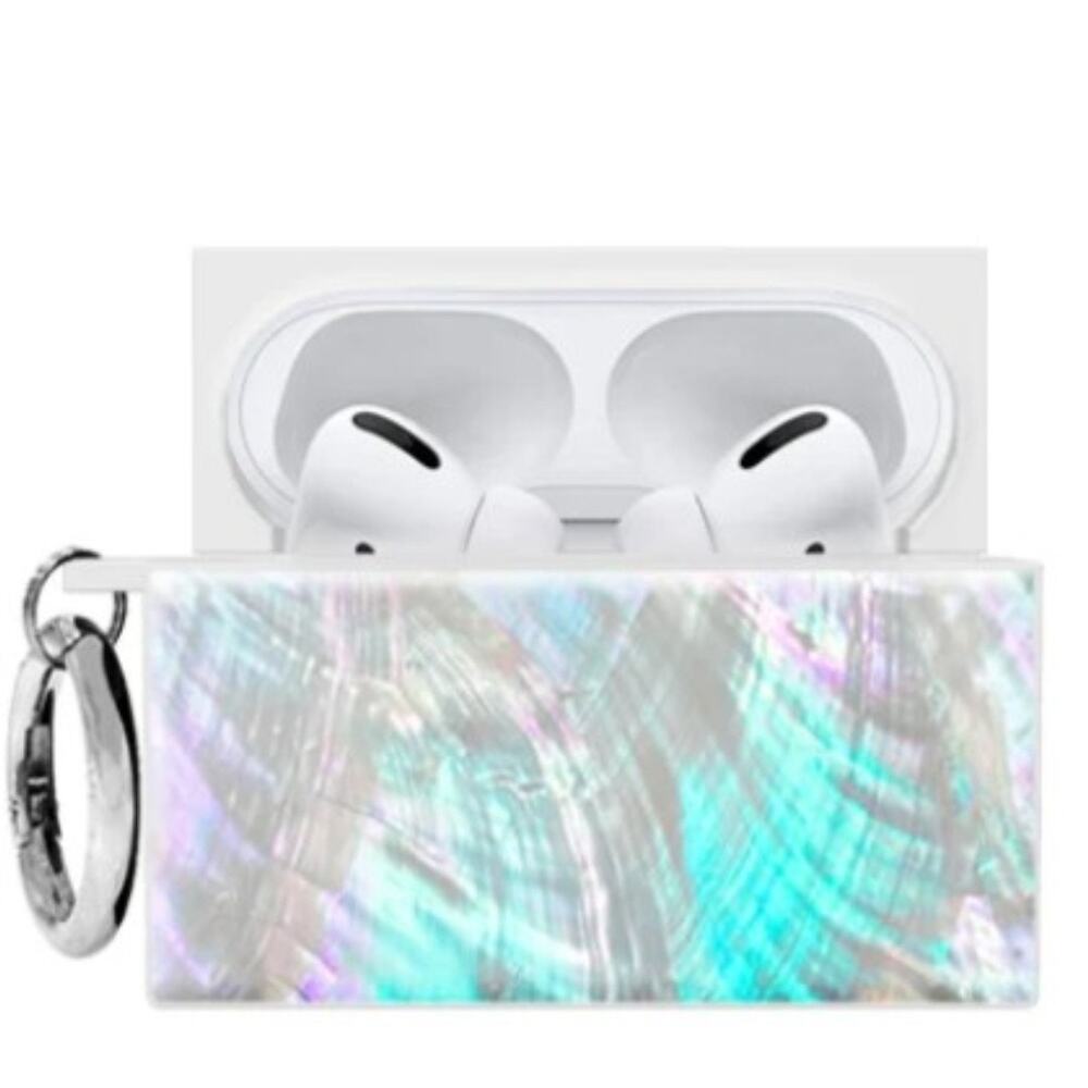 Flaunt SQUARE Mother of Pearl AirPods 3rd Generation Case NEW - Picture 2 of 6